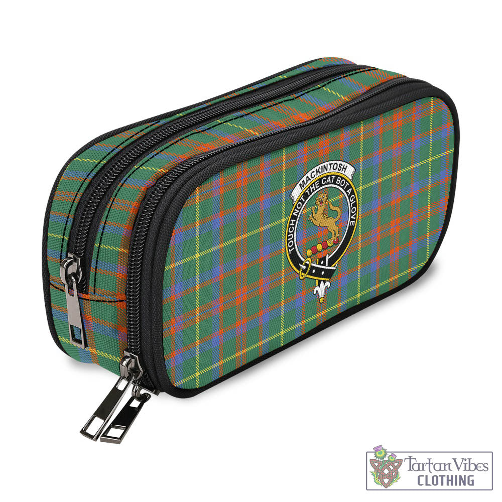 Tartan Vibes Clothing MacKintosh Hunting Ancient Tartan Pen and Pencil Case with Family Crest