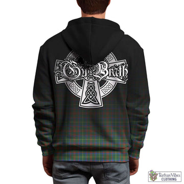 MacKintosh Hunting Ancient Tartan Hoodie Featuring Alba Gu Brath Family Crest Celtic Inspired