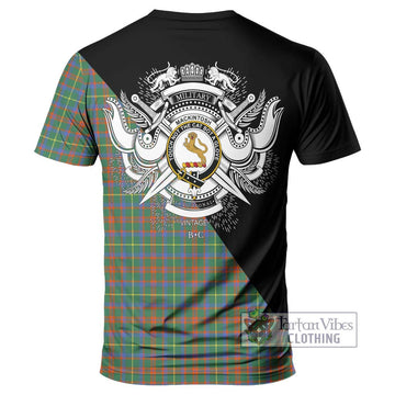 MacKintosh Hunting Ancient Tartan T-Shirt with Family Crest and Military Logo Style