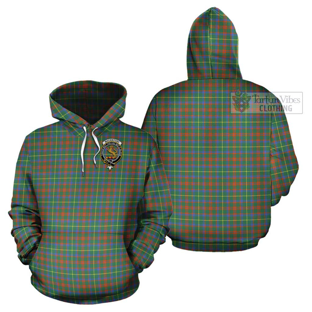 MacKintosh Hunting Ancient Tartan Cotton Hoodie with Family Crest Pullover Hoodie - Tartan Vibes Clothing