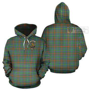 MacKintosh Hunting Ancient Tartan Cotton Hoodie with Family Crest