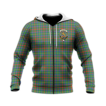 MacKintosh Hunting Ancient Tartan Knitted Hoodie with Family Crest