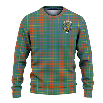 MacKintosh Hunting Ancient Tartan Ugly Sweater with Family Crest