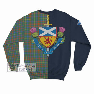 MacKintosh Hunting Ancient Tartan Sweatshirt Alba with Scottish Lion Royal Arm Half Style