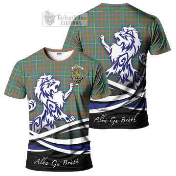 MacKintosh Hunting Ancient Tartan Cotton T-shirt with Alba Gu Brath Regal Lion Emblem