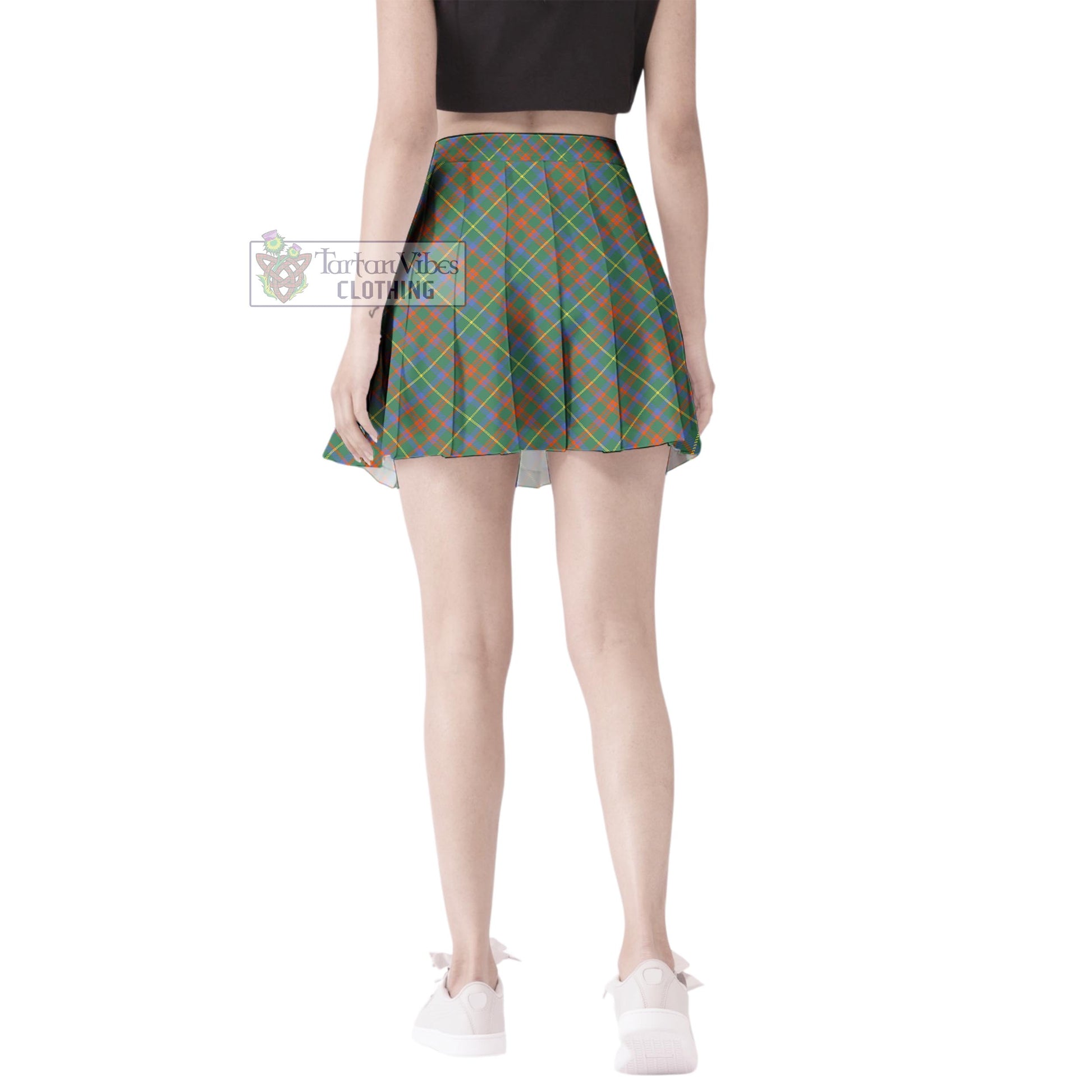 Tartan Vibes Clothing MacKintosh Hunting Ancient Tartan Women's Plated Mini Skirt