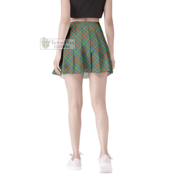 MacKintosh Hunting Ancient Tartan Women's Plated Mini Skirt Cross Style