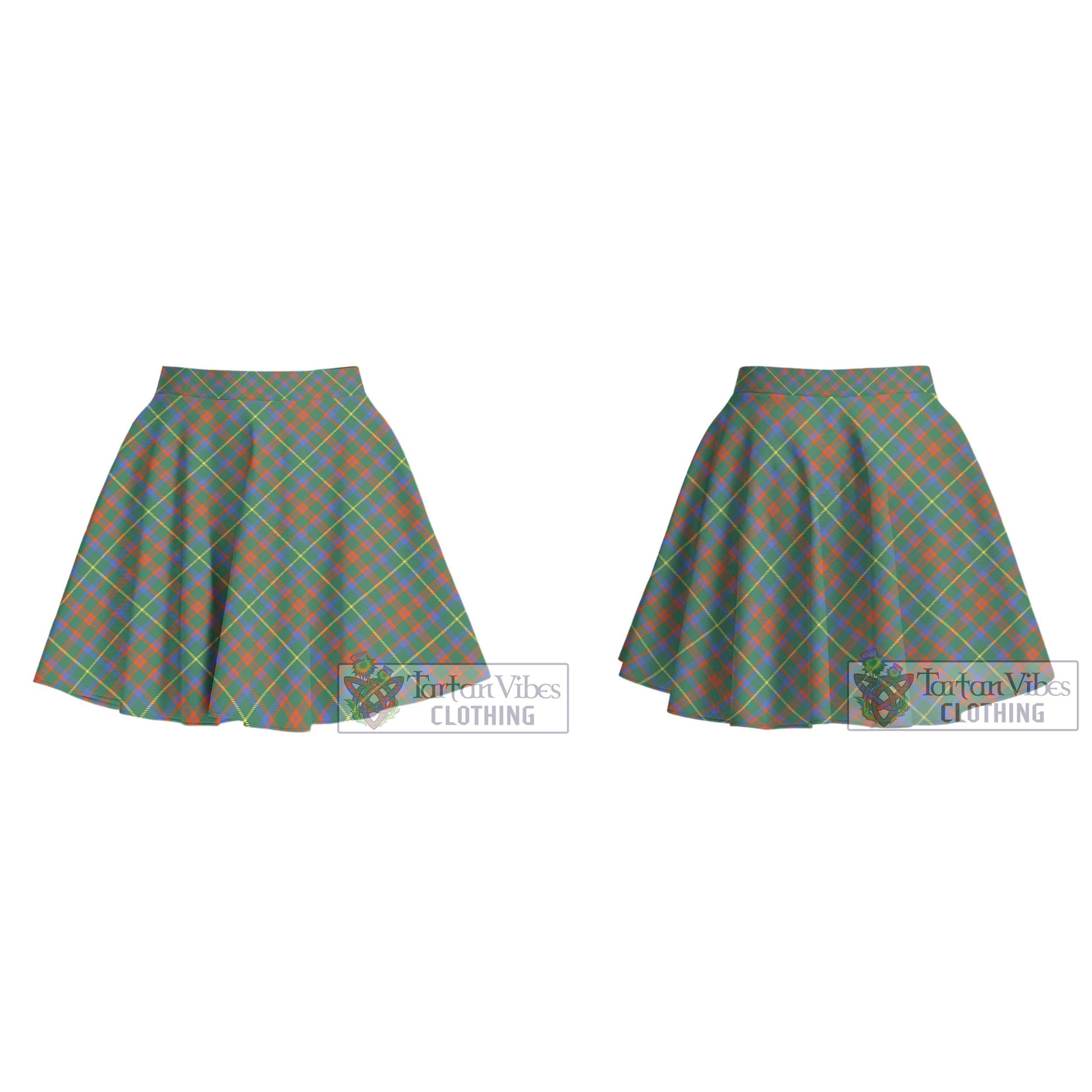 Tartan Vibes Clothing MacKintosh Hunting Ancient Tartan Women's Plated Mini Skirt