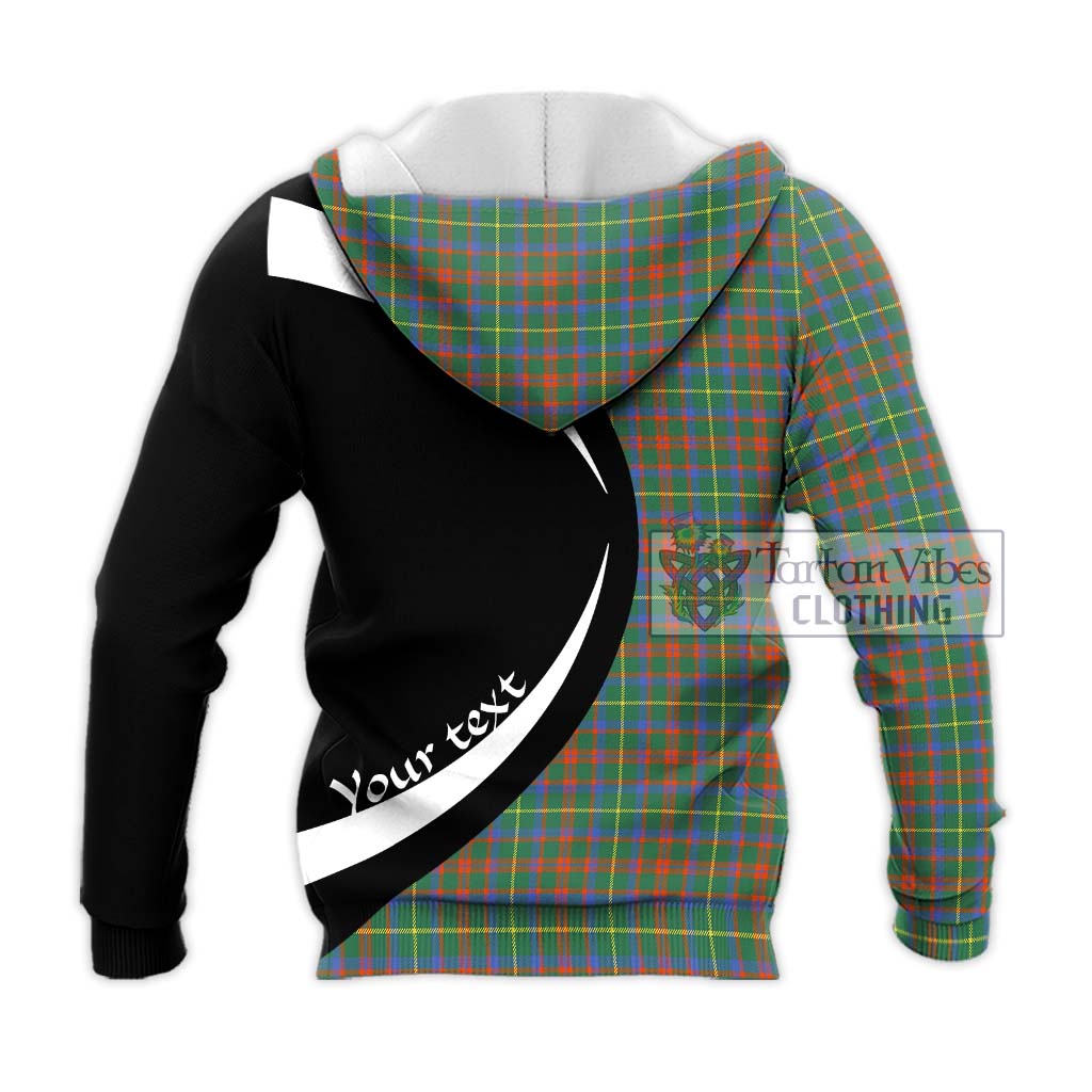 MacKintosh Hunting Ancient Tartan Knitted Hoodie with Family Crest Circle Style - Tartan Vibes Clothing