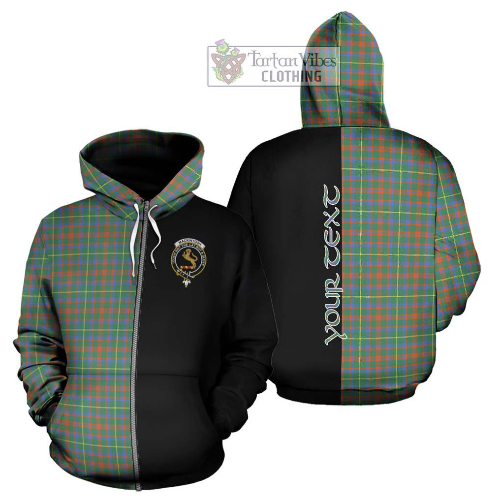 MacKintosh Hunting Ancient Tartan Hoodie with Family Crest and Half Of Me Style - Tartanvibesclothing Shop