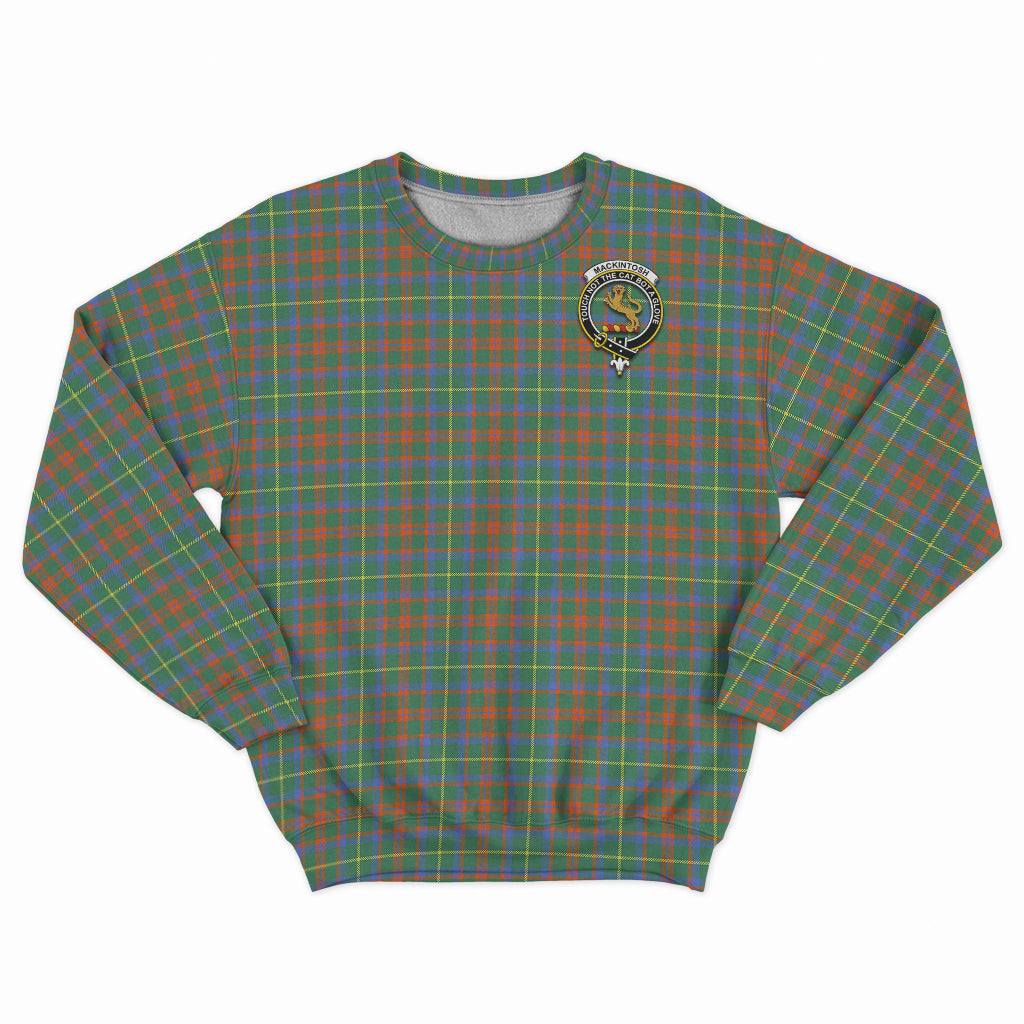 MacKintosh Hunting Ancient Tartan Sweatshirt with Family Crest - Tartan Vibes Clothing