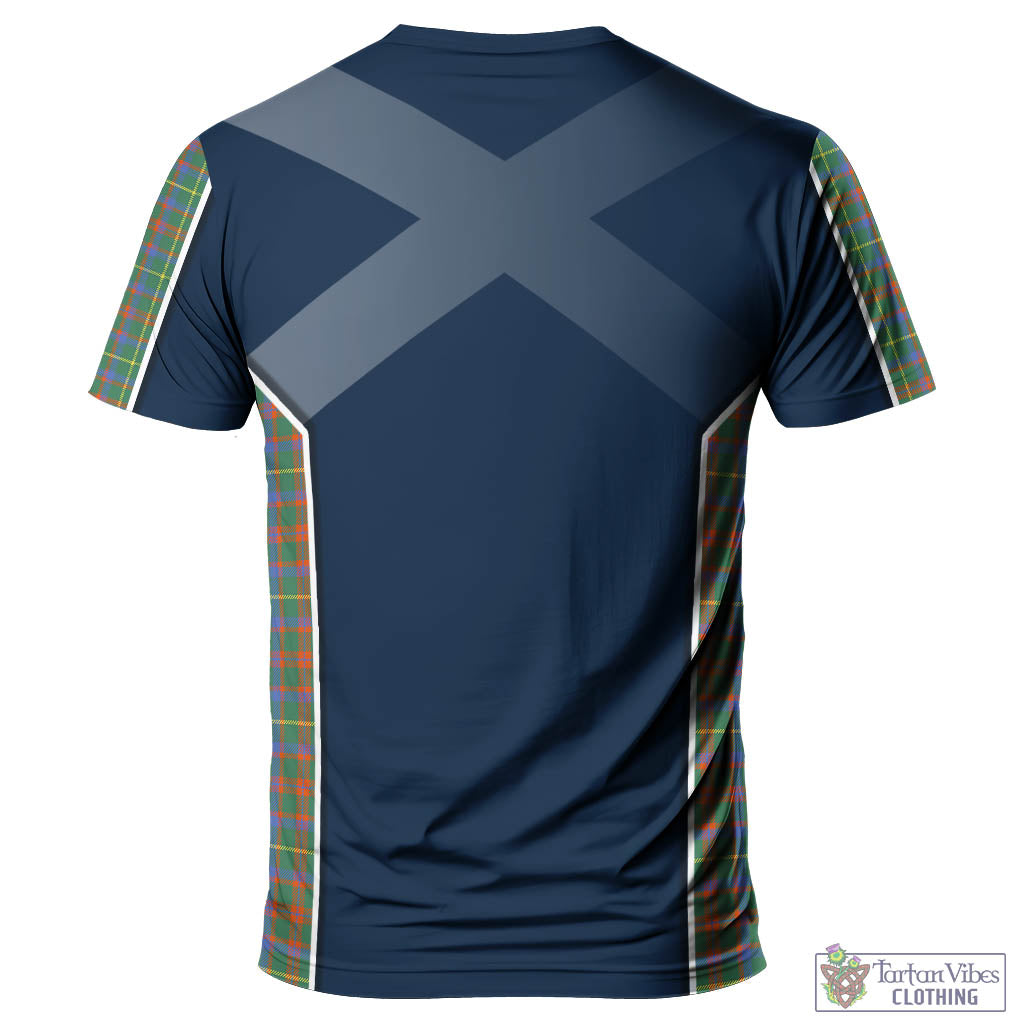 Tartan Vibes Clothing MacKintosh Hunting Ancient Tartan T-Shirt with Family Crest and Lion Rampant Vibes Sport Style