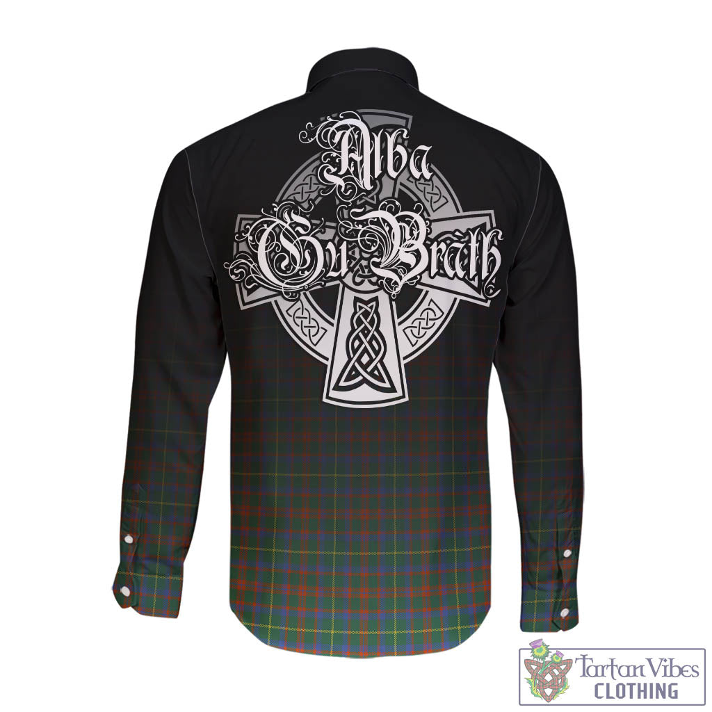 Tartan Vibes Clothing MacKintosh Hunting Ancient Tartan Long Sleeve Button Up Featuring Alba Gu Brath Family Crest Celtic Inspired