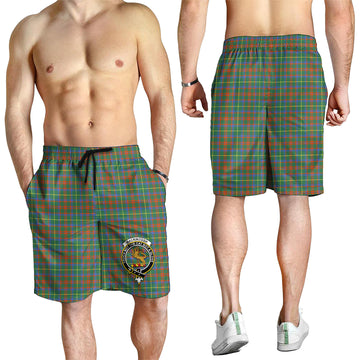 MacKintosh Hunting Ancient Tartan Mens Shorts with Family Crest