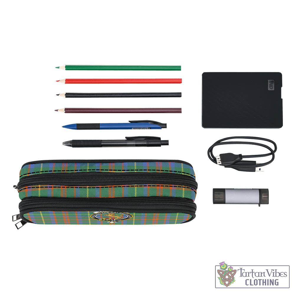 Tartan Vibes Clothing MacKintosh Hunting Ancient Tartan Pen and Pencil Case with Family Crest