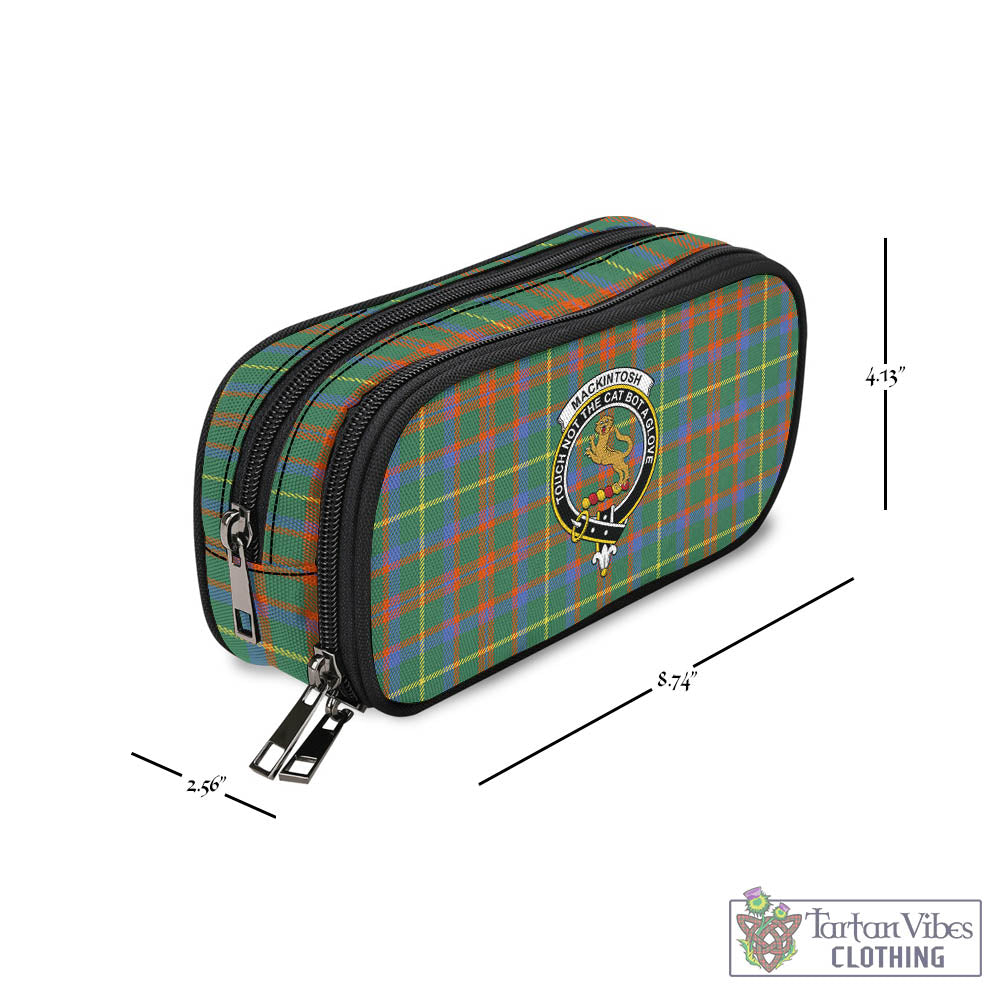 Tartan Vibes Clothing MacKintosh Hunting Ancient Tartan Pen and Pencil Case with Family Crest