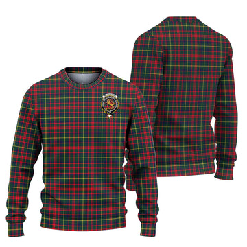 MacKintosh Hunting Modern Tartan Ugly Sweater with Family Crest