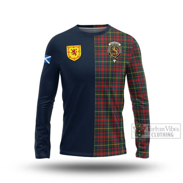 MacKintosh Hunting Modern Tartan Long Sleeve T-Shirt Alba with Scottish Lion Royal Arm Half Style