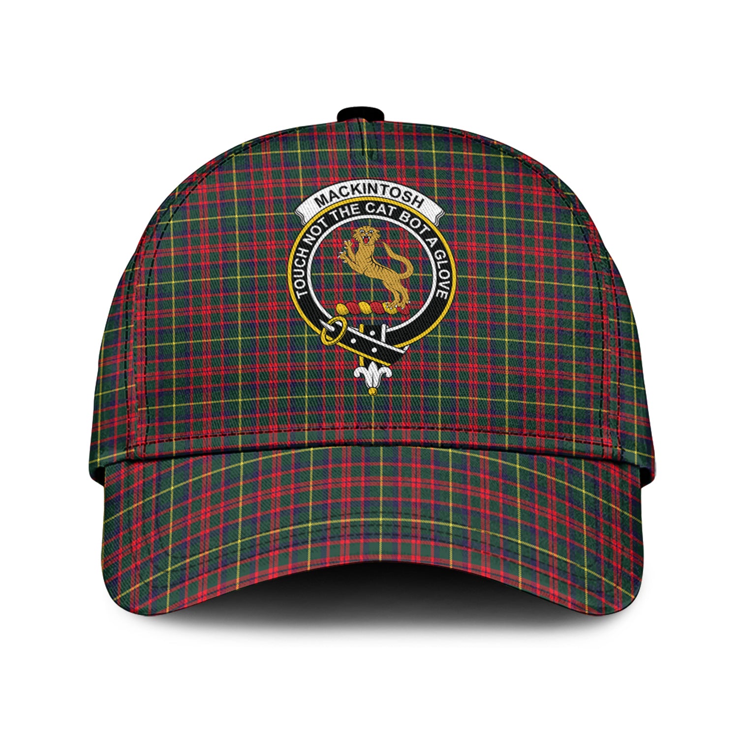 MacKintosh Hunting Modern Tartan Classic Cap with Family Crest Classic Cap Universal Fit - Tartan Vibes Clothing