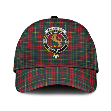 MacKintosh Hunting Modern Tartan Classic Cap with Family Crest