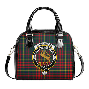 MacKintosh Hunting Modern Tartan Shoulder Handbags with Family Crest