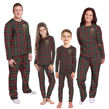 MacKintosh Hunting Modern Tartan Pajamas Family Set with Family Crest