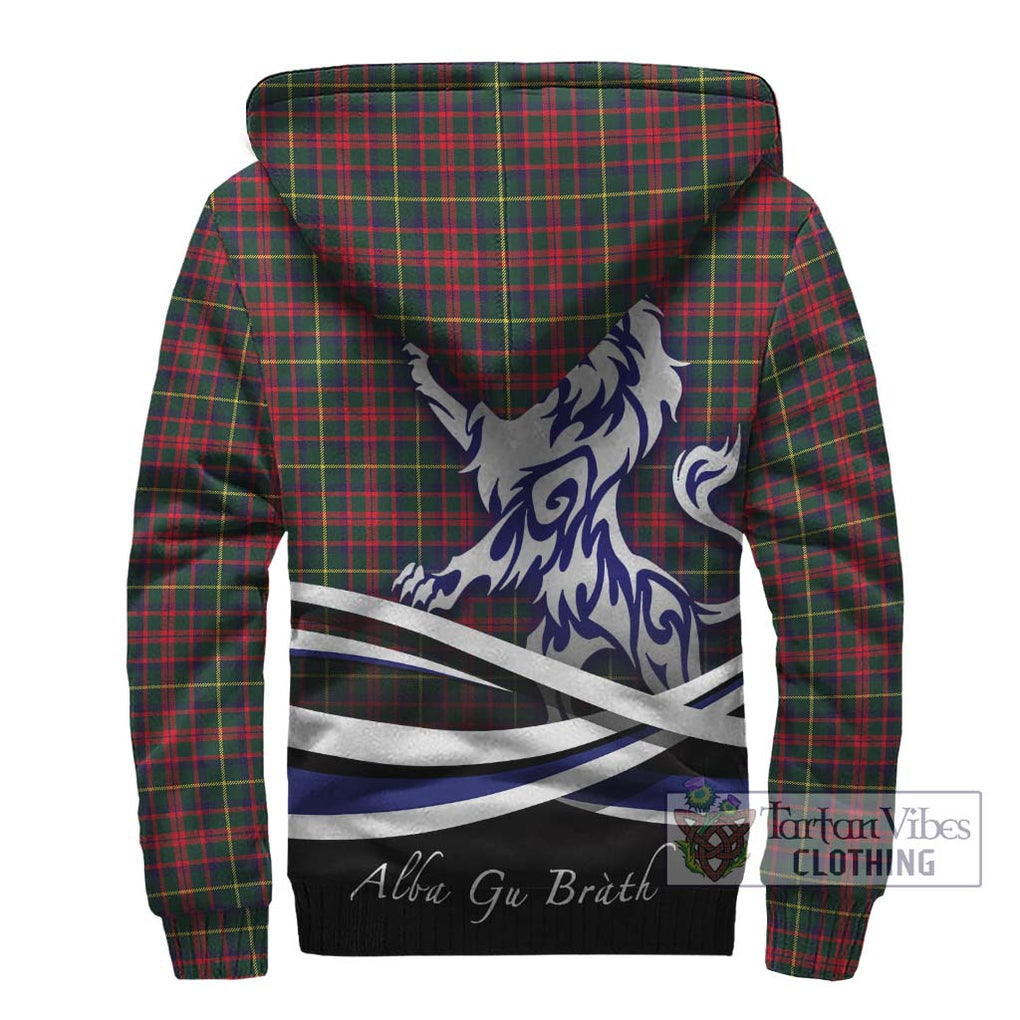 MacKintosh Hunting Modern Tartan Sherpa Hoodie with Alba Gu Brath Regal Lion Emblem - Tartanvibesclothing Shop