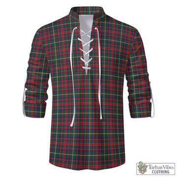 MacKintosh Hunting Modern Tartan Men's Scottish Traditional Jacobite Ghillie Kilt Shirt