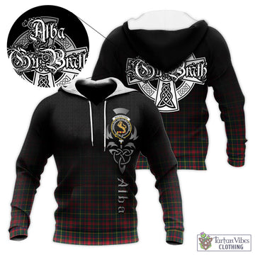 MacKintosh Hunting Modern Tartan Knitted Hoodie Featuring Alba Gu Brath Family Crest Celtic Inspired