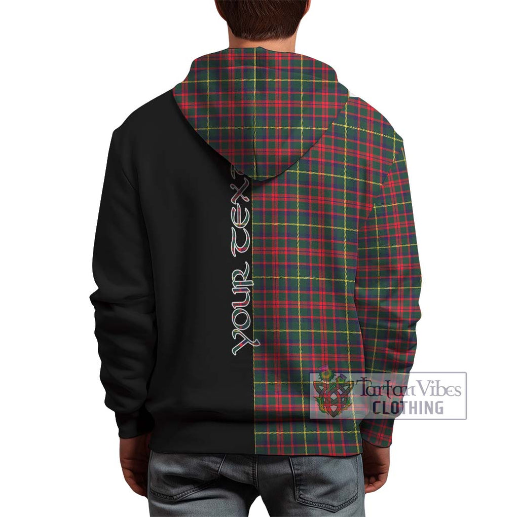 MacKintosh Hunting Modern Tartan Hoodie with Family Crest and Half Of Me Style - Tartanvibesclothing Shop