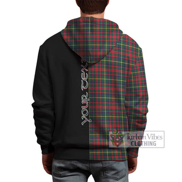 MacKintosh Hunting Modern Tartan Hoodie with Family Crest and Half Of Me Style