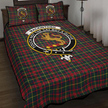 MacKintosh Hunting Modern Tartan Quilt Bed Set with Family Crest