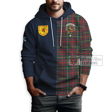 MacKintosh Hunting Modern Tartan Hoodie Alba with Scottish Lion Royal Arm Half Style