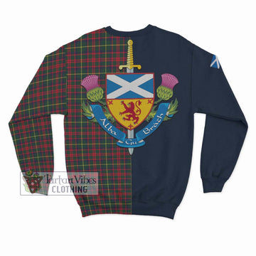 MacKintosh Hunting Modern Tartan Sweatshirt Alba with Scottish Lion Royal Arm Half Style