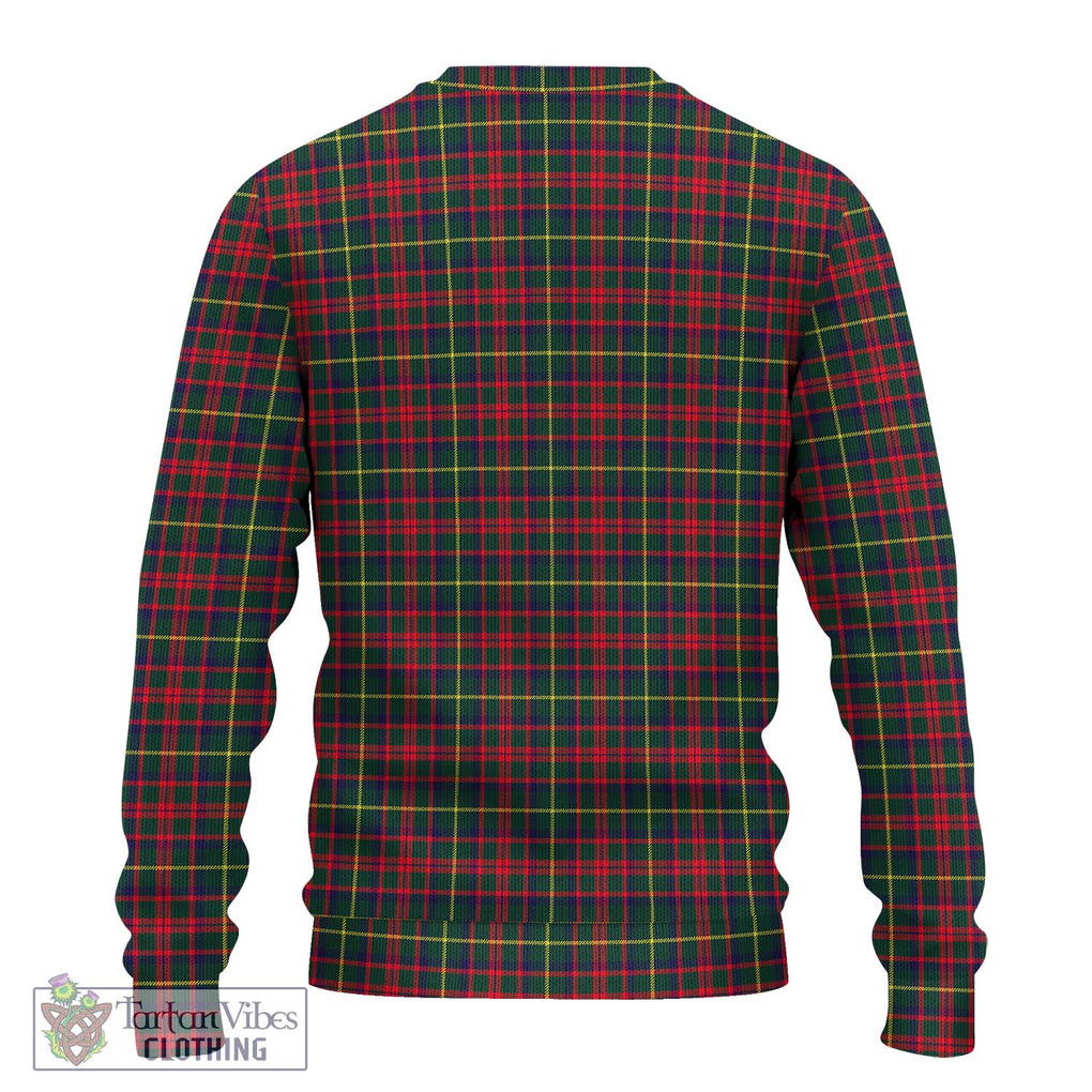 MacKintosh Hunting Modern Tartan Knitted Sweater with Family Crest DNA In Me Style - Tartanvibesclothing Shop