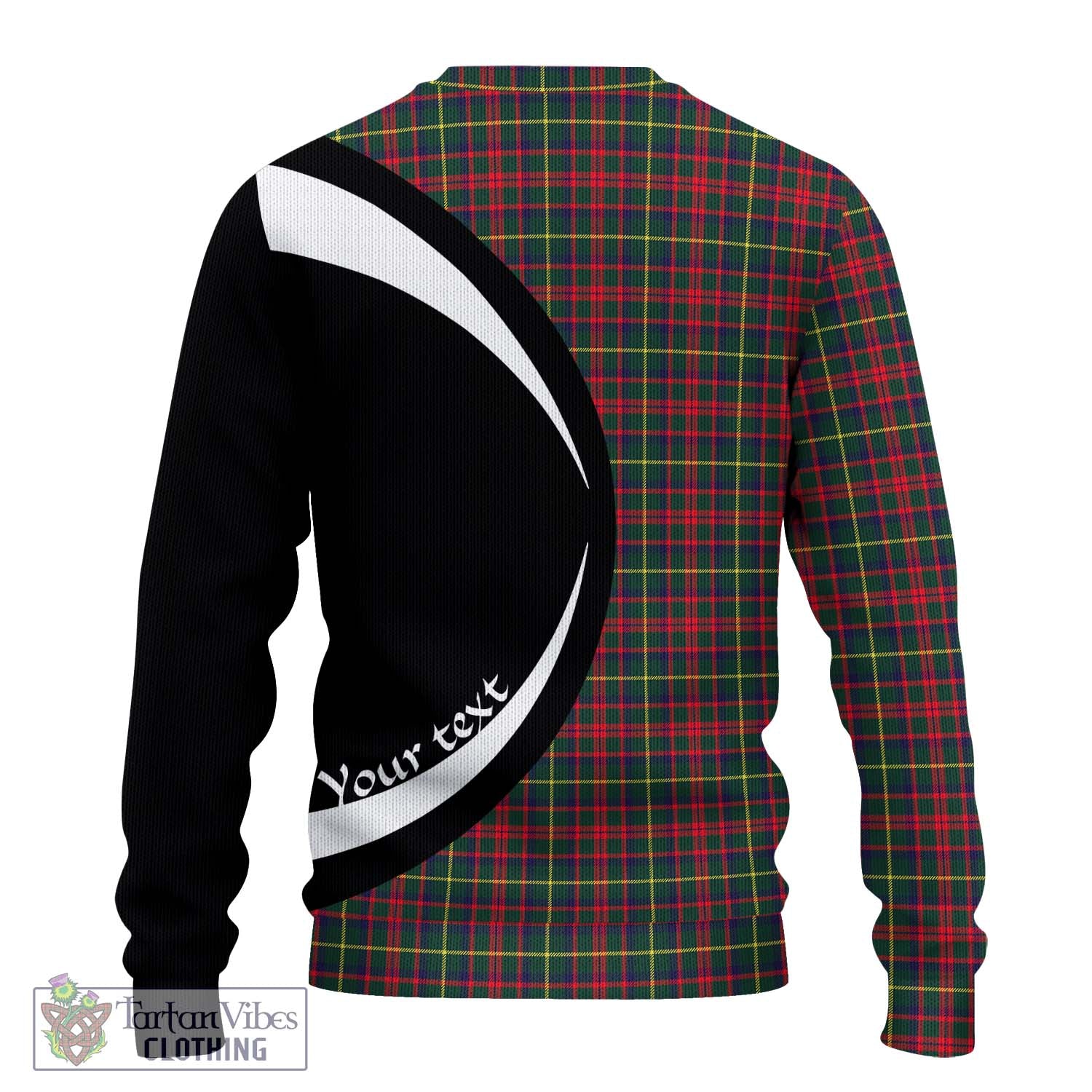 MacKintosh Hunting Modern Tartan Knitted Sweater with Family Crest Circle Style - Tartan Vibes Clothing