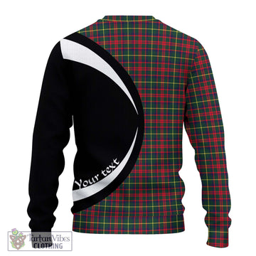 MacKintosh Hunting Modern Tartan Ugly Sweater with Family Crest Circle Style