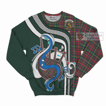 MacKintosh Hunting Modern Tartan Sweatshirt with Epic Bagpipe Style