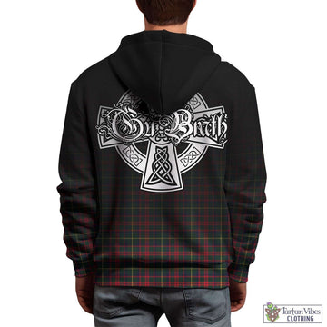 MacKintosh Hunting Modern Tartan Hoodie Featuring Alba Gu Brath Family Crest Celtic Inspired