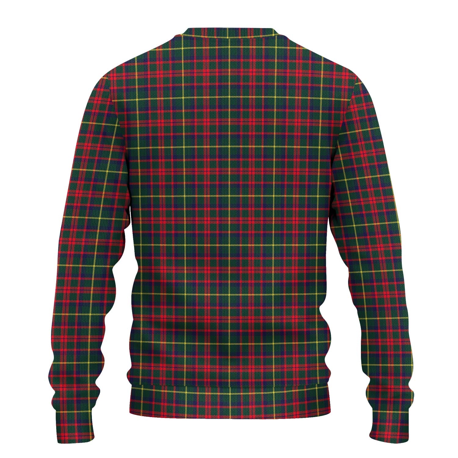 MacKintosh Hunting Modern Tartan Knitted Sweater with Family Crest - Tartanvibesclothing