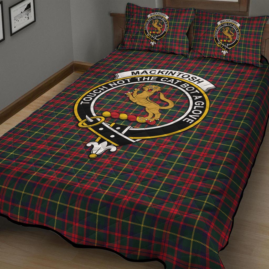 MacKintosh Hunting Modern Tartan Quilt Bed Set with Family Crest - Tartan Vibes Clothing