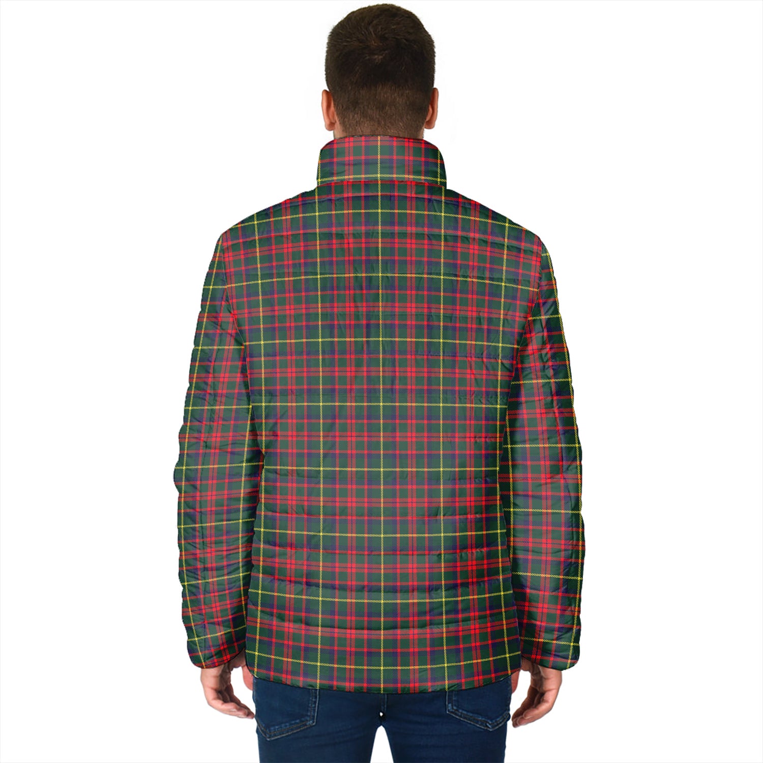 MacKintosh Hunting Modern Tartan Padded Jacket with Family Crest - Tartan Vibes Clothing