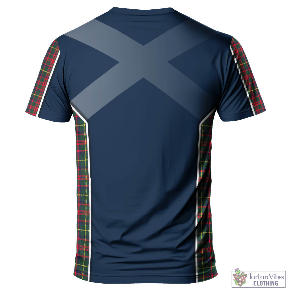 Tartan Vibes Clothing MacKintosh Hunting Modern Tartan T-Shirt with Family Crest and Lion Rampant Vibes Sport Style