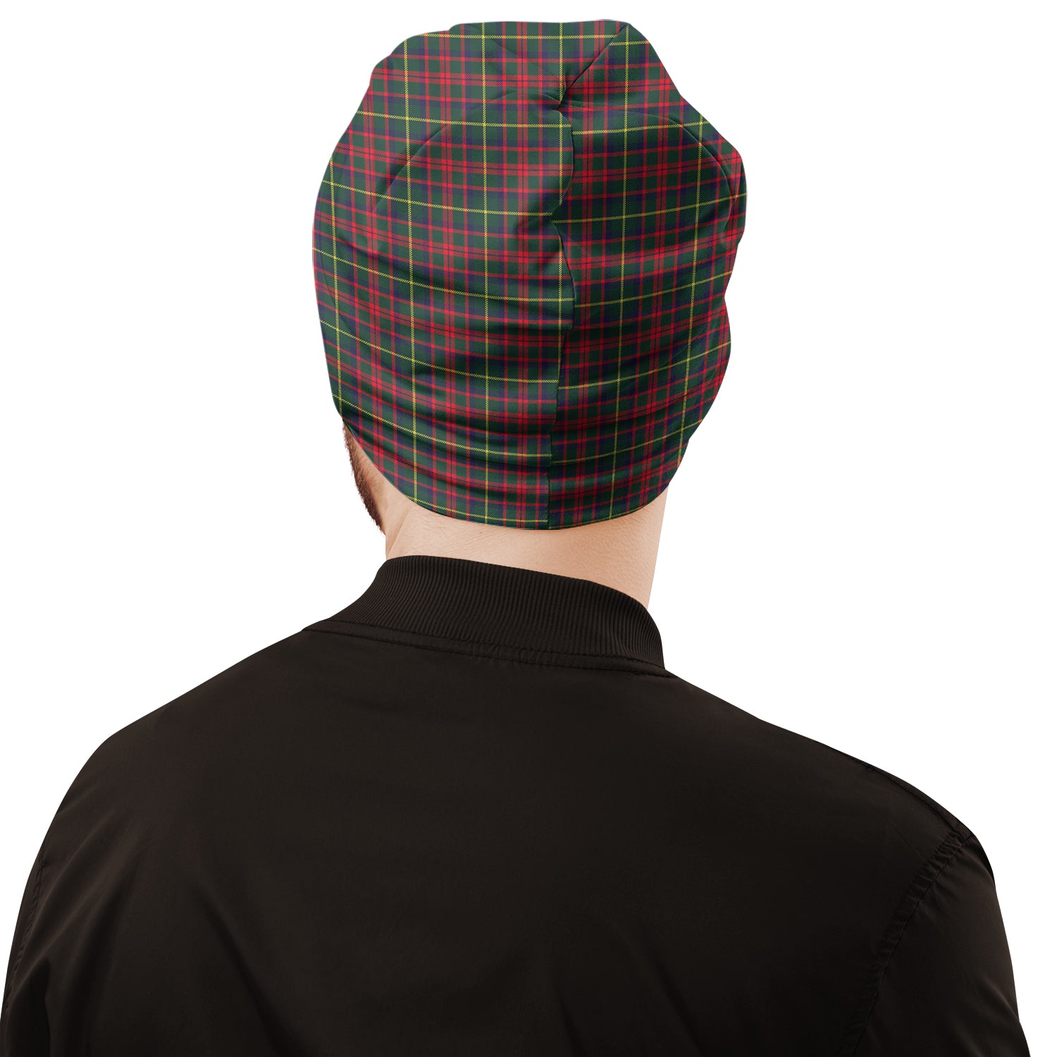 MacKintosh Hunting Modern Tartan Beanies Hat with Family Crest - Tartan Vibes Clothing