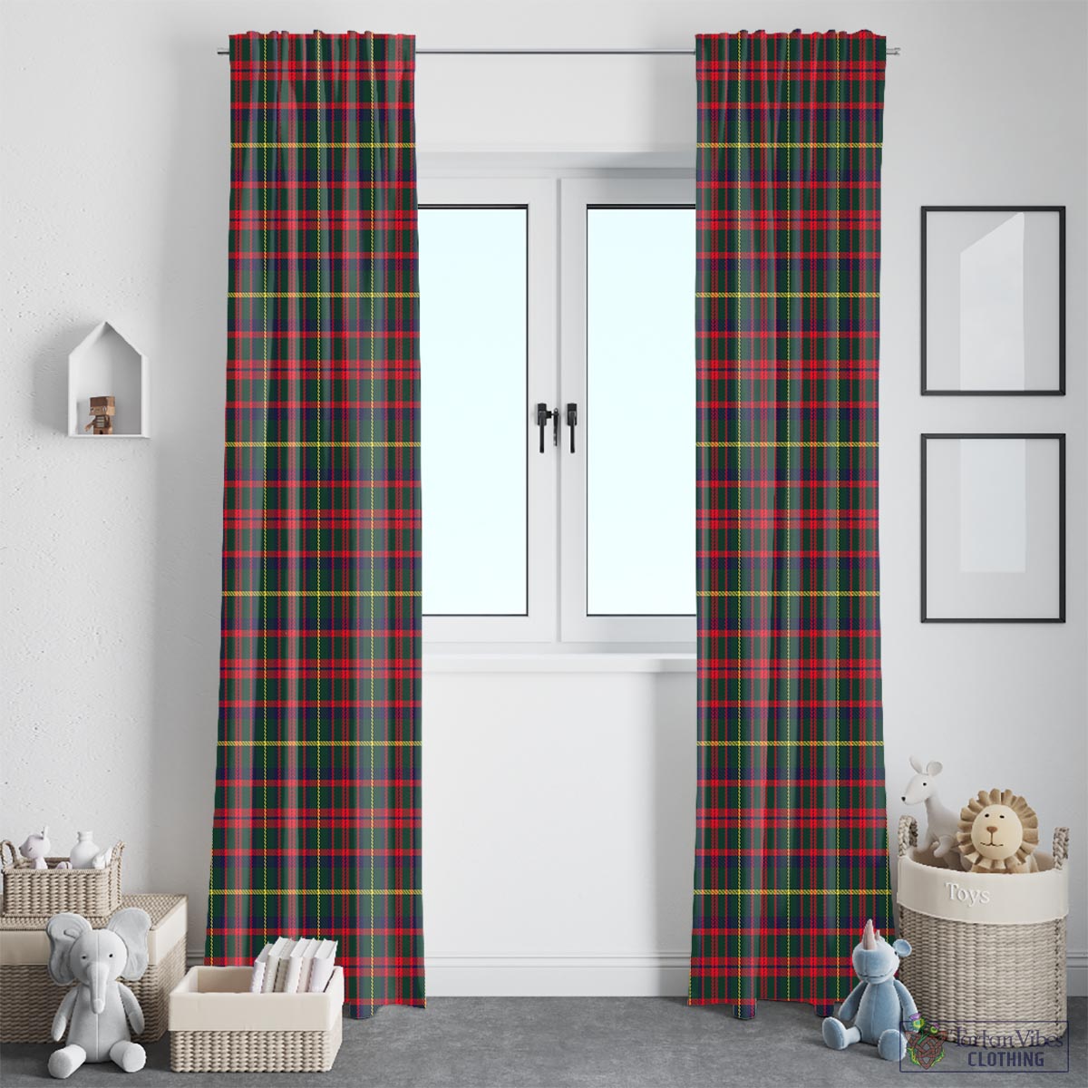 MacKintosh Hunting Modern Tartan Window Curtain