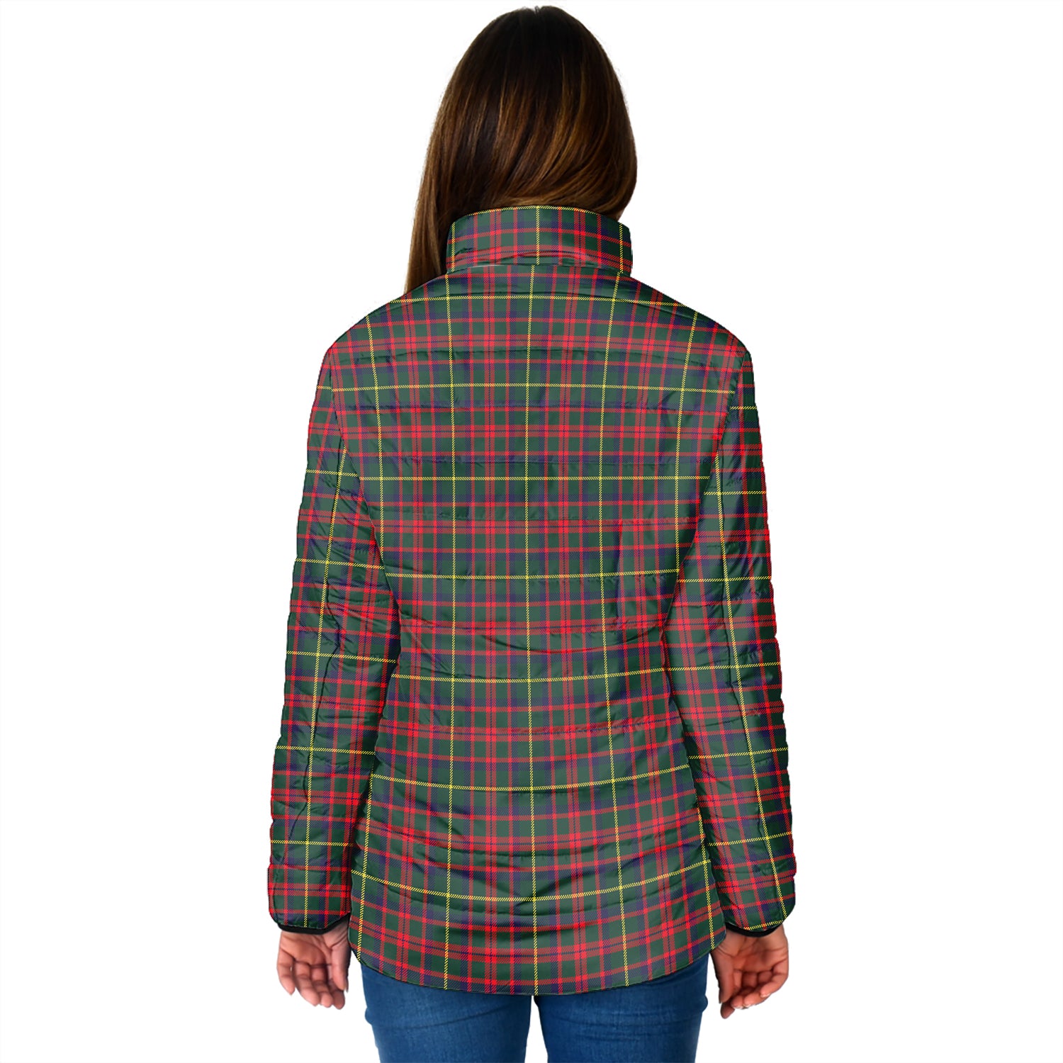 MacKintosh Hunting Modern Tartan Padded Jacket with Family Crest - Tartan Vibes Clothing