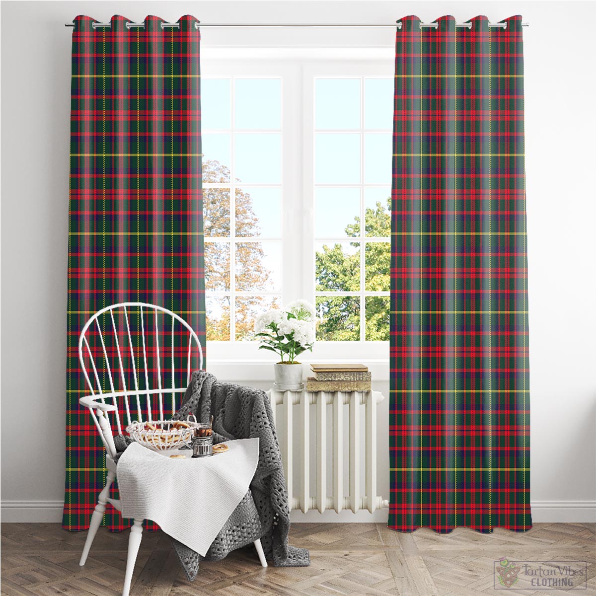 MacKintosh Hunting Modern Tartan Window Curtain