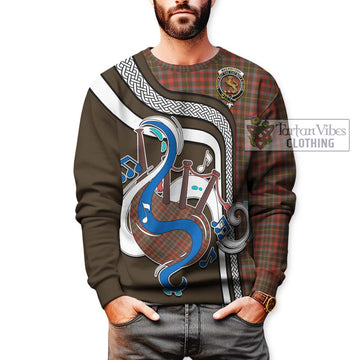 MacKintosh Hunting Weathered Tartan Sweatshirt with Epic Bagpipe Style