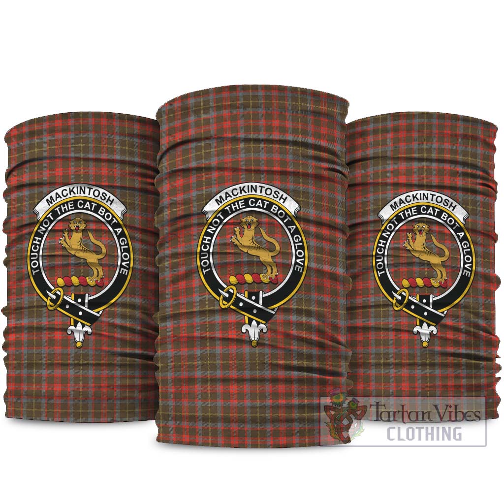 MacKintosh Hunting Weathered Tartan Neck Gaiters, Tartan Bandanas, Tartan Head Band with Family Crest