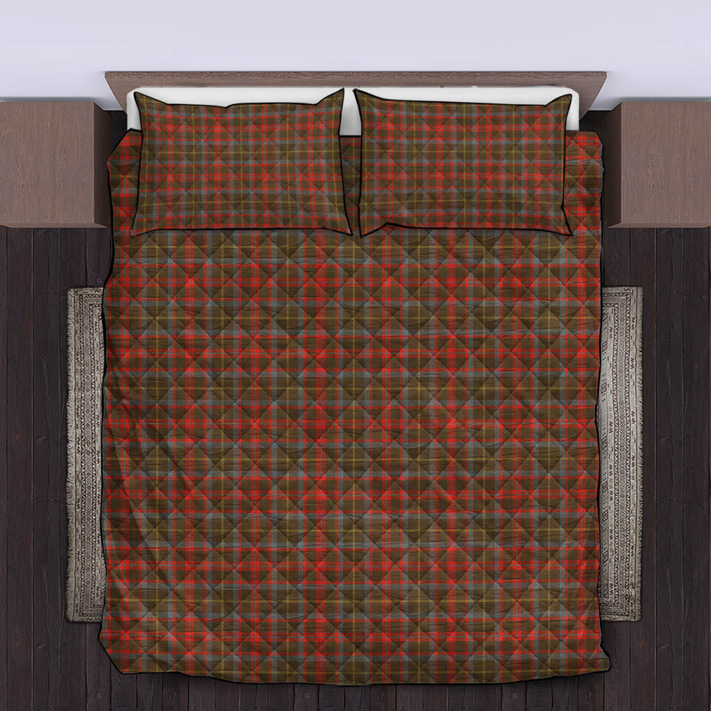 MacKintosh Hunting Weathered Tartan Quilt Bed Set - Tartanvibesclothing